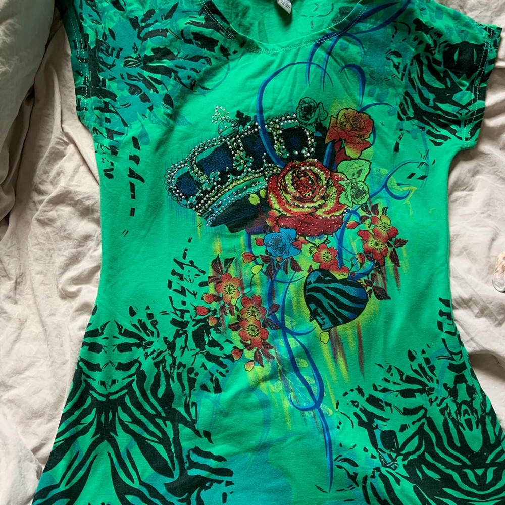 Ed hardy green shirt